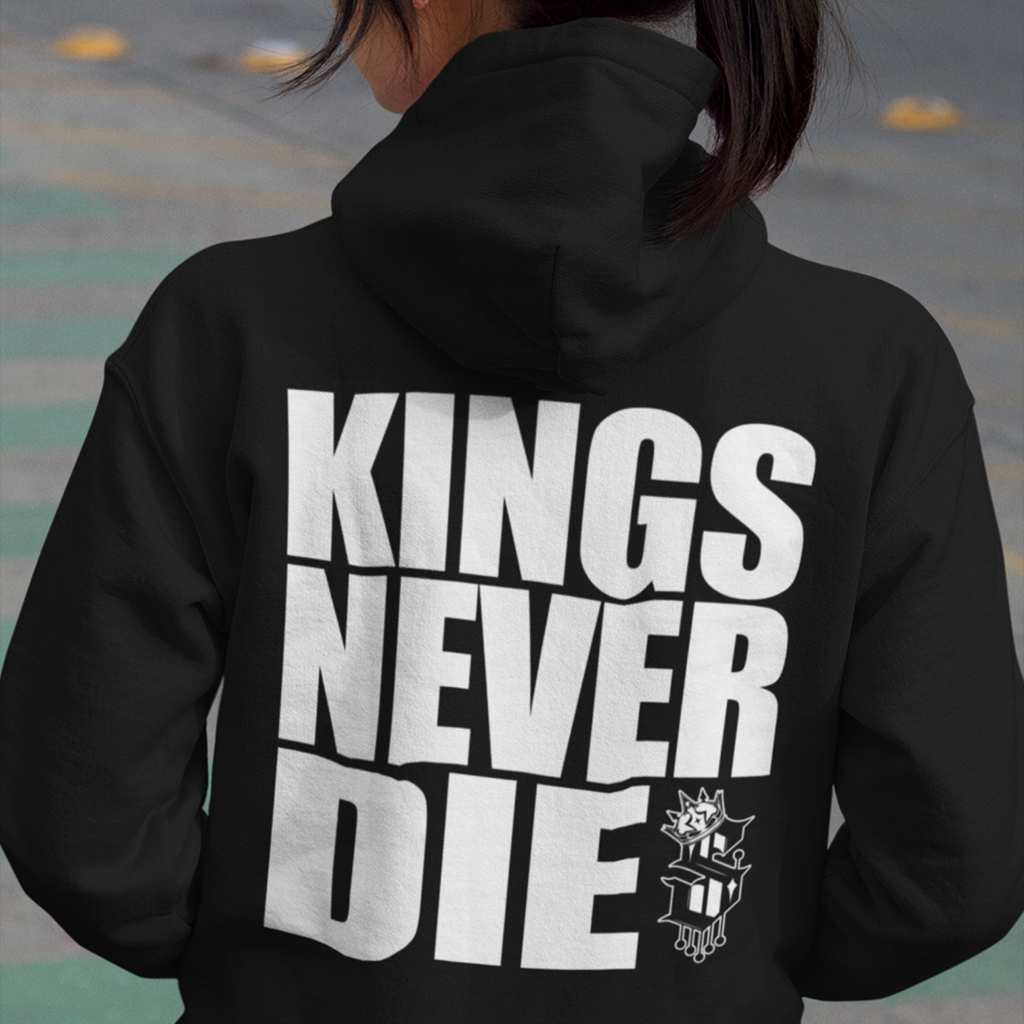 Kings Never Die Hoodie - Back - SINISTER KINGS